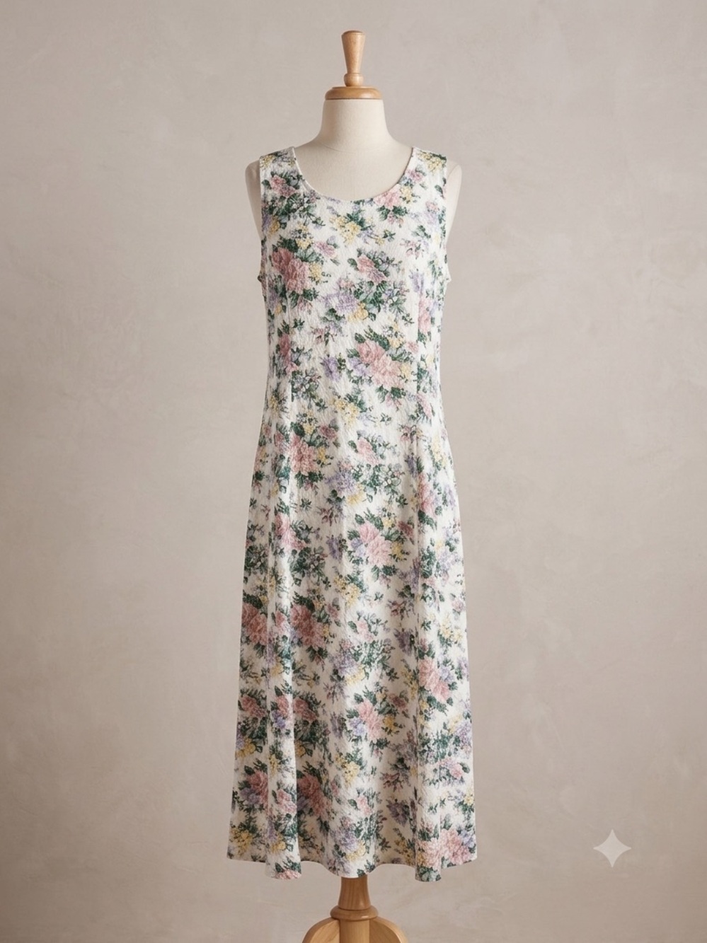 Vintage Ransom California Dress Floral Maxi Plus Size 18W